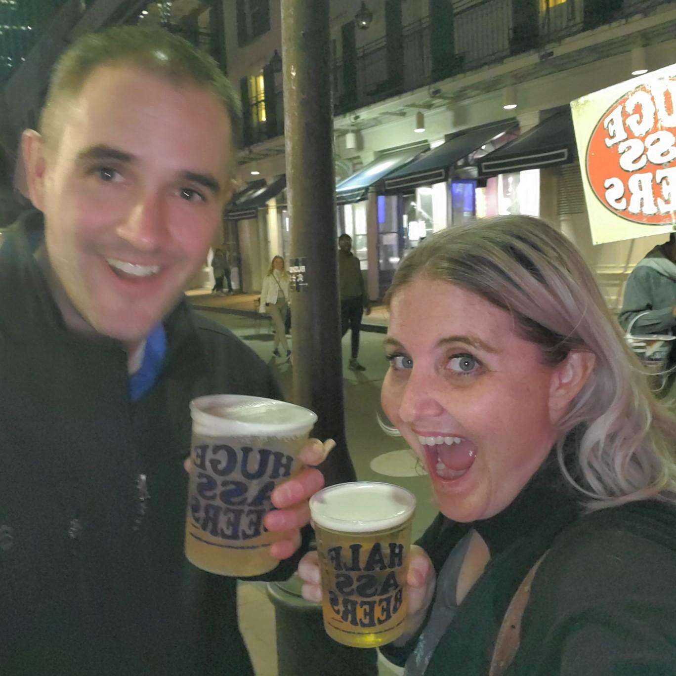 We enjoyed Huge Ass and Half Ass beers in NOLA