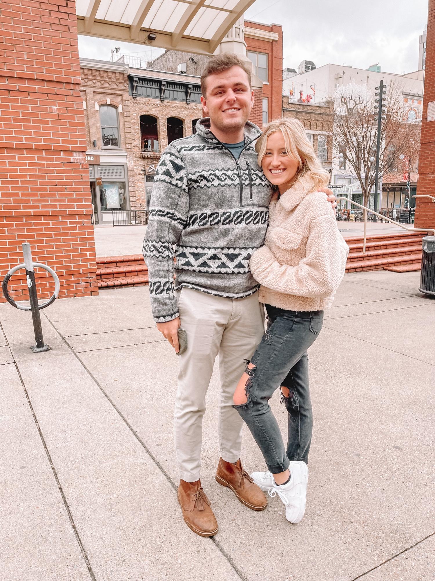 Our first photo together! This is also the day that Jordan met Maddie’s parents!