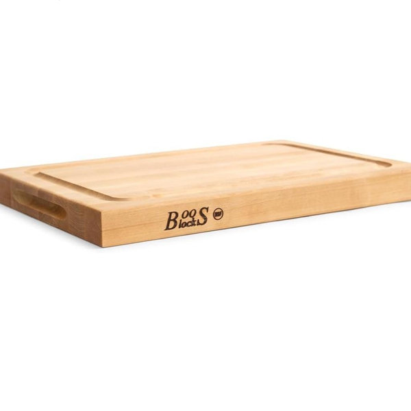 John Boos Reversible Cutting Board w Juice Groove, Chop-N-Slice, 20" x 15" x 1-1/2", Maple