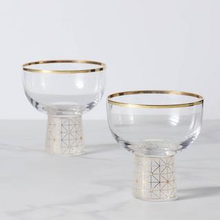 Trianna Cocktail Frosted Rim Glass, Set of 2