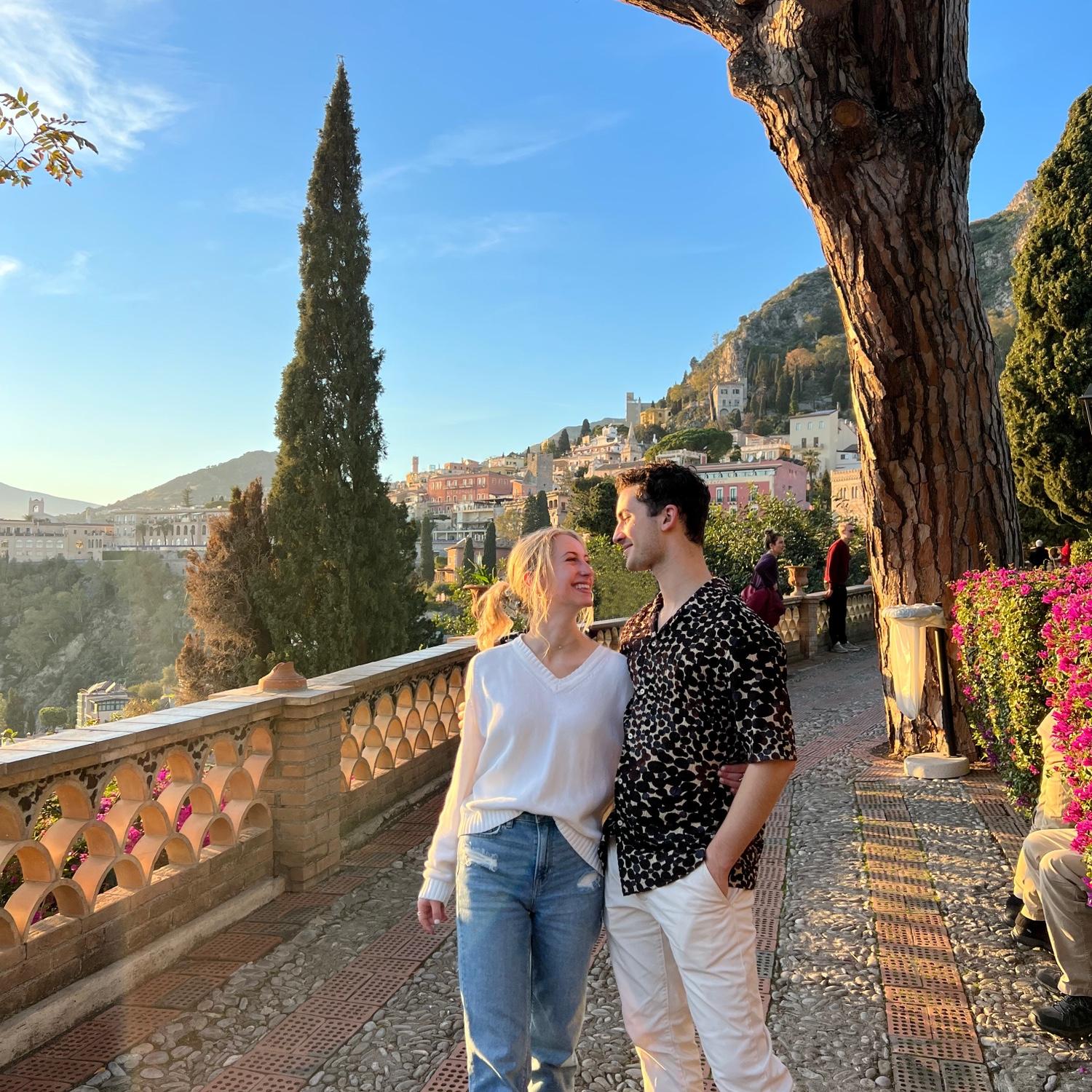 Jenai and Micah in Italy, December 2022