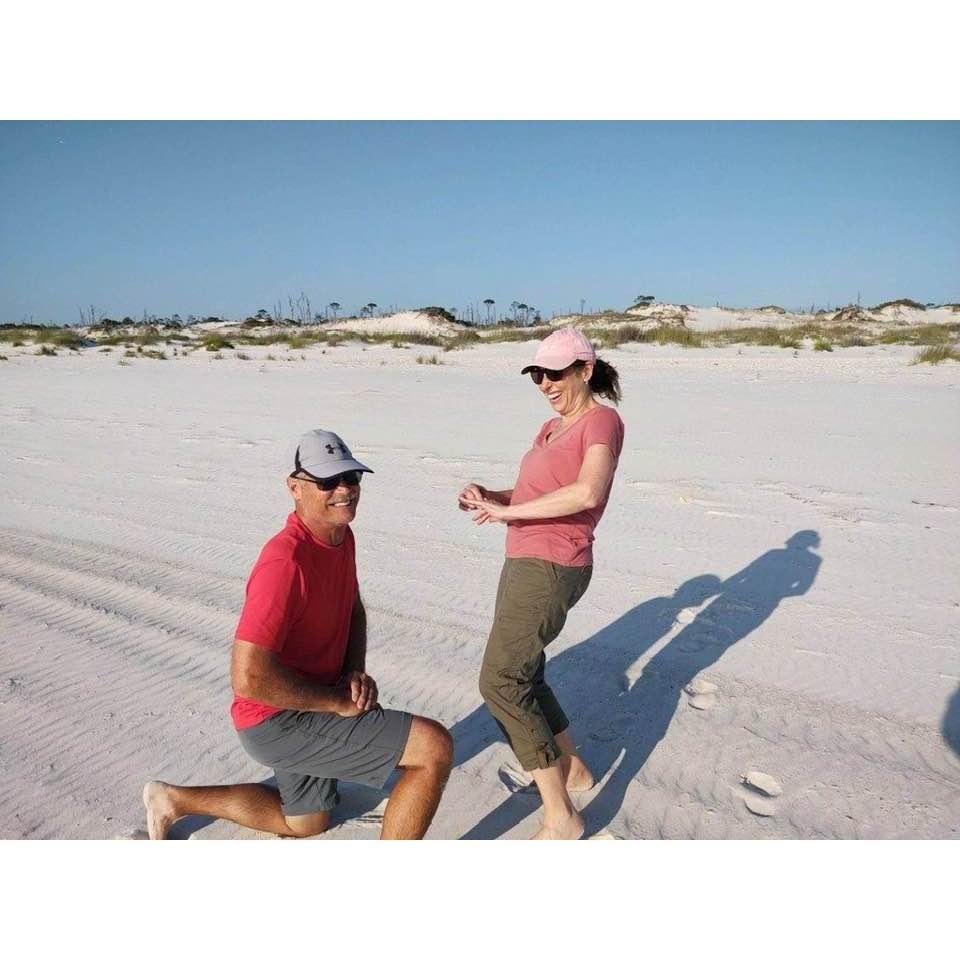 We got engaged on our 6th year anniversary out at St. Joe Point!