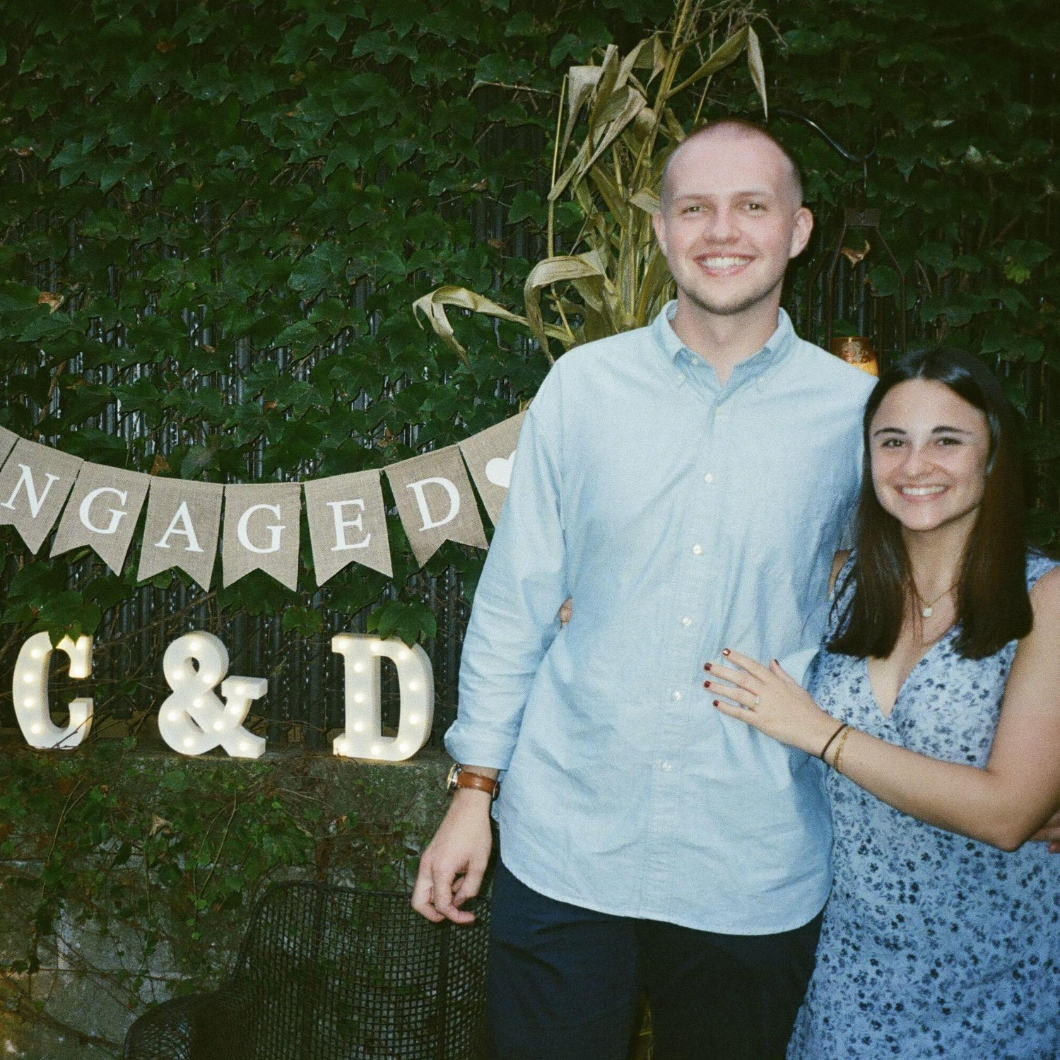 Our engagement party with friends and family