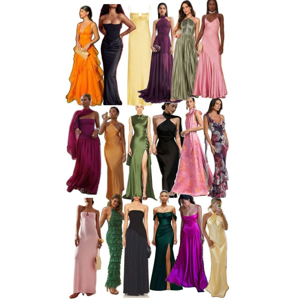 Saturday - Wedding Women's Formal Attire Ideas (2)

*White is not allowed*  
Dress Examples: patterns, satin, ruffles, summer colors, and long dresses are encouraged.
