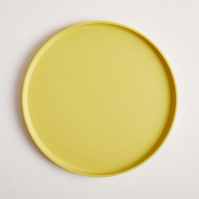 Modern Melamine Dinner Plate, Citrus Yellow, Set of 4