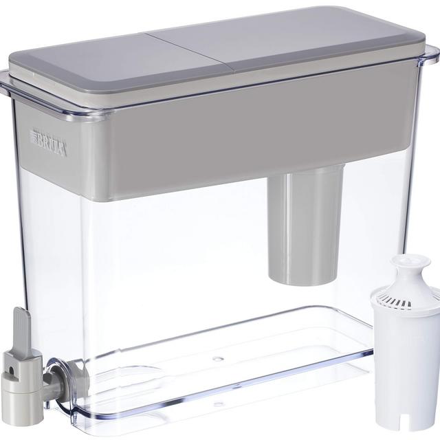 Brita 18 Cup UltraMax Water Dispenser with 1 Filter, BPA Free, Gray, Extra Large
