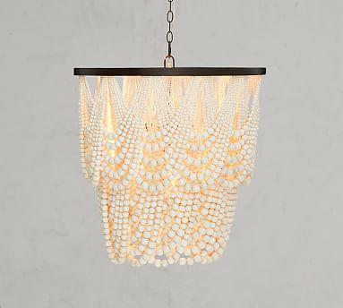 Amelia Wood Bead Chandelier