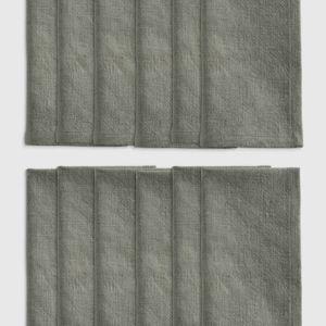 Organic Cotton Napkins (Set of 12) - Dried Sage