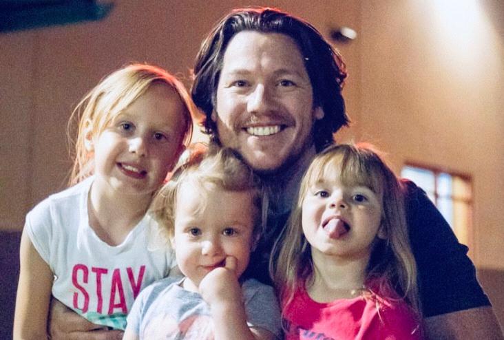 Ryan silly time with the girls, 2018.