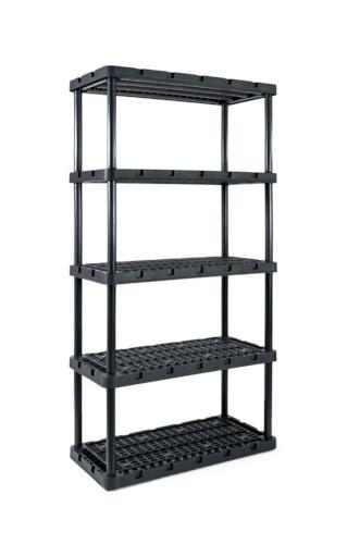 MaxIt™ Knect-A-Shelf™ 36"W x 72"H x 18"D 5-Shelf Plastic Freestanding Shelving Unit