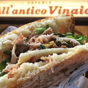 lunch at All'antico Vinaio in Florence