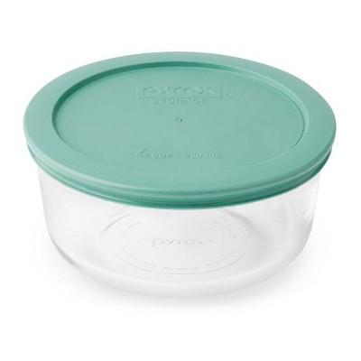 Pyrex 4cup Round Food Storage Container Green