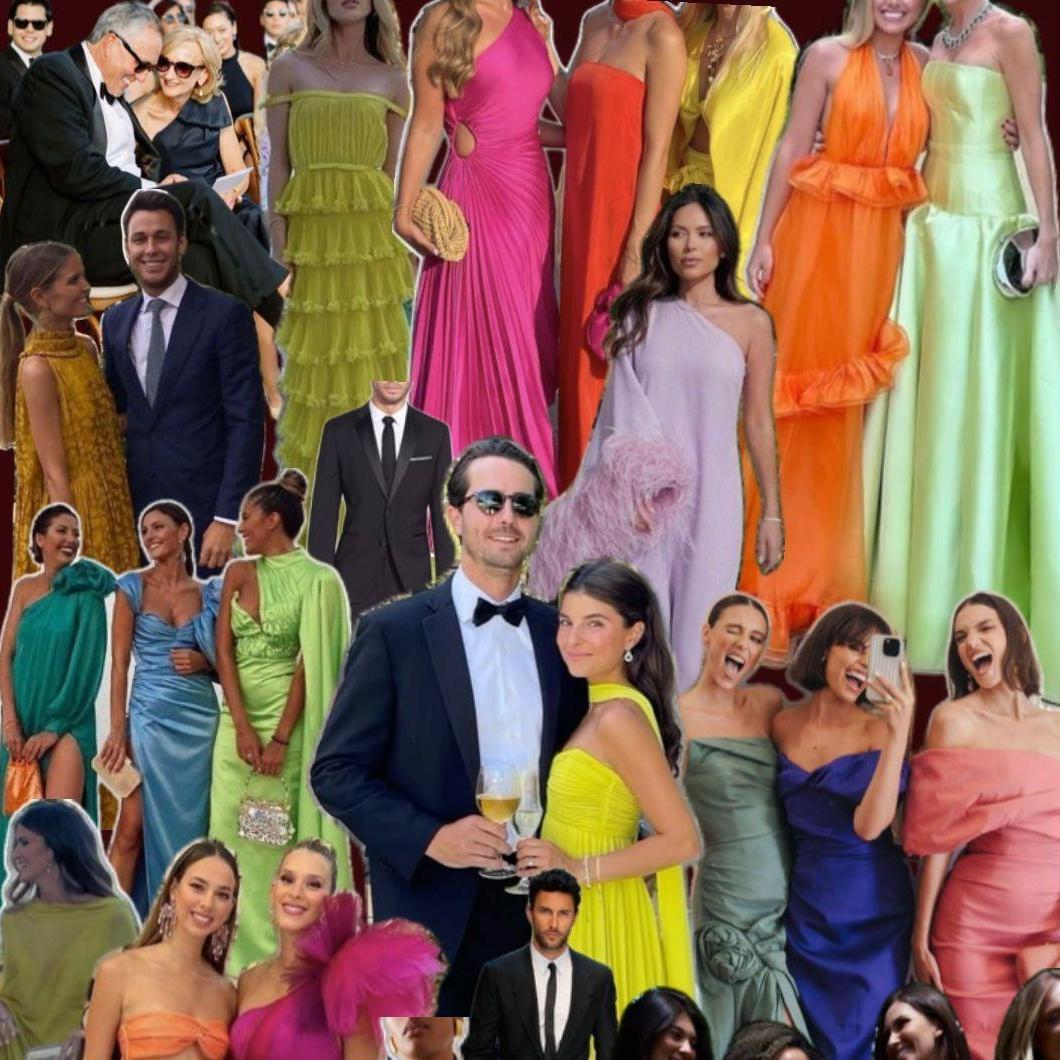 WEDDING DAY:
Black Tie, But Make it Colourful!