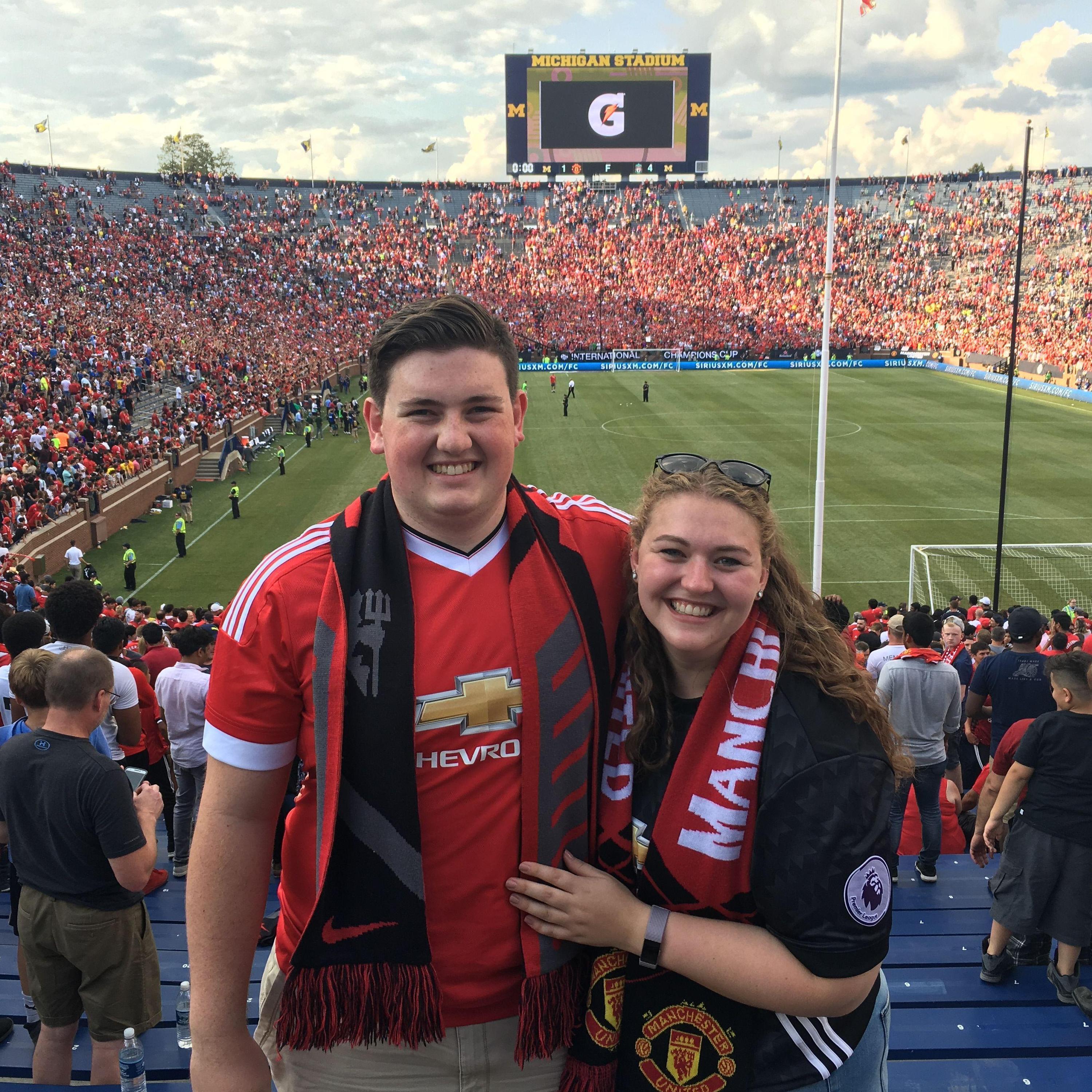 Cheering on Manchester United in Ann Arbor (July 2018)