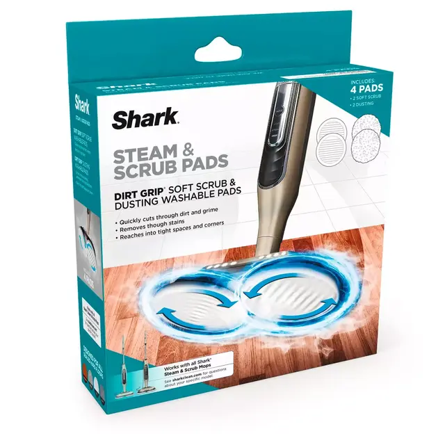 Shark® Dirt Grip® Soft Scrub & Dusting Washable Pads (4-Piece Set)