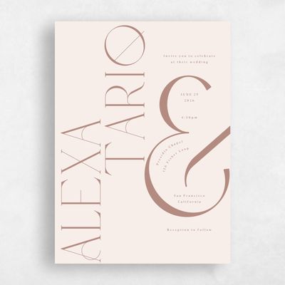 Multi-Colored Wedding Invitation - Gothenburg Portrait