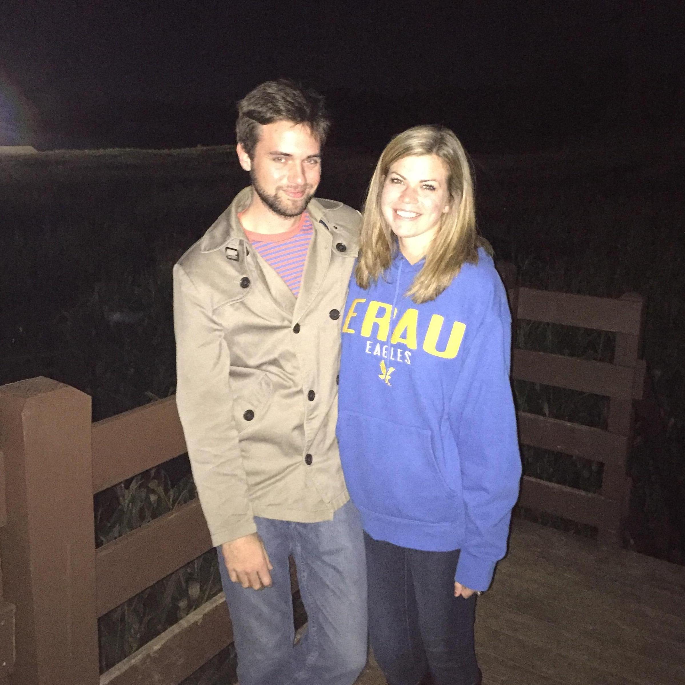 Our first photo together in Fall 2016