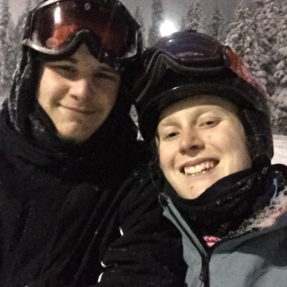 Skiing at Stevens for the first time together. Jan 2020