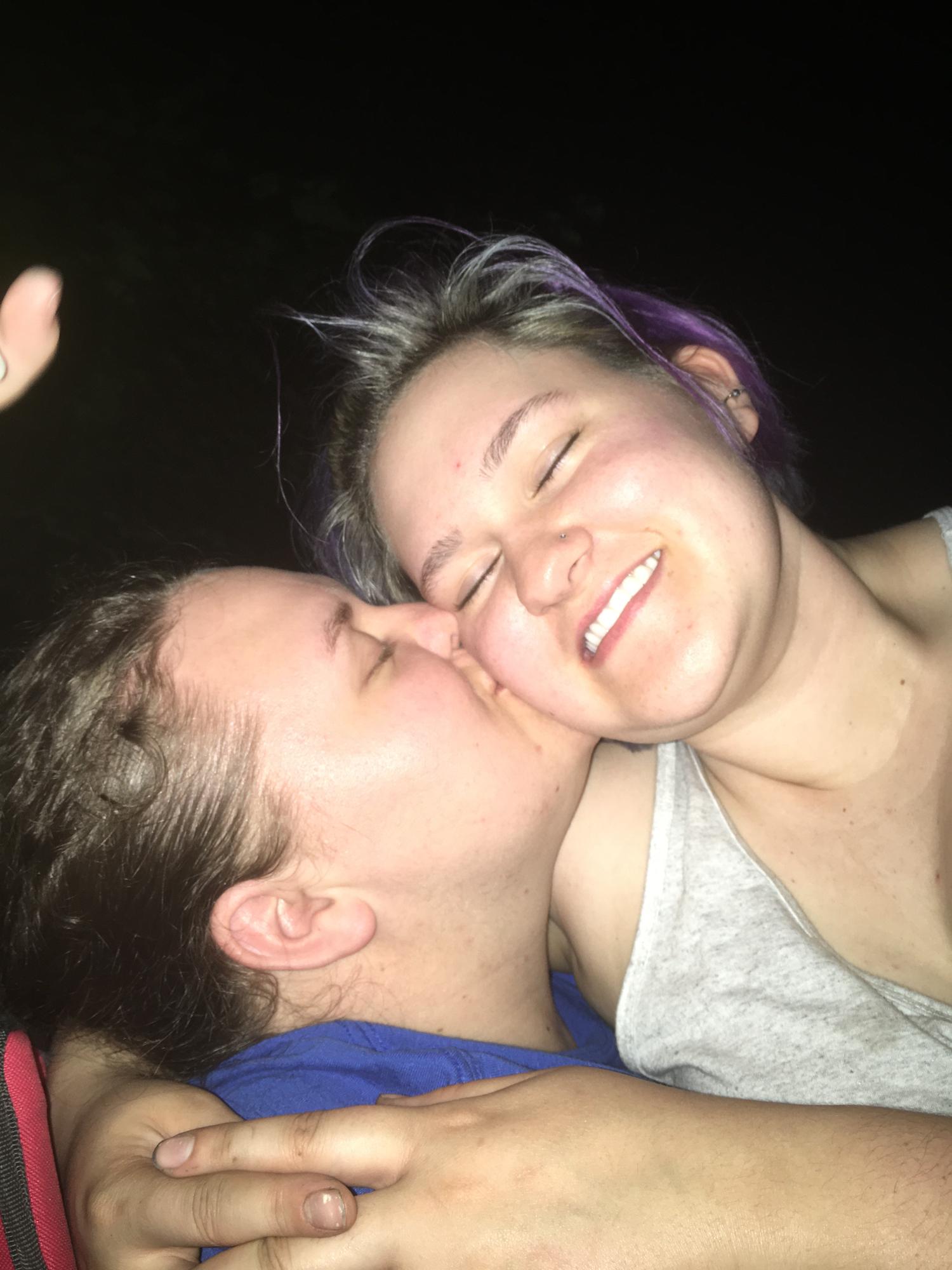One night at bonfire, I was toasted and she was taking care of me.