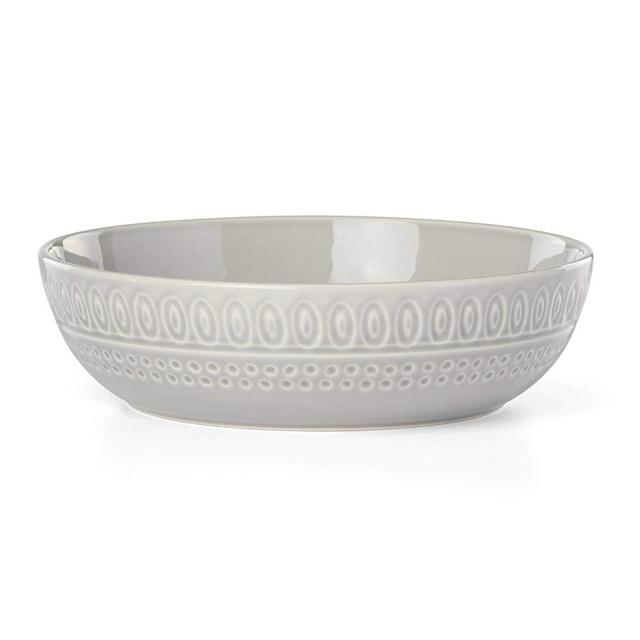 Kate Spade 889378 Willow Drive Dinner Bowl, 1.3 LB, Taupe/Grey