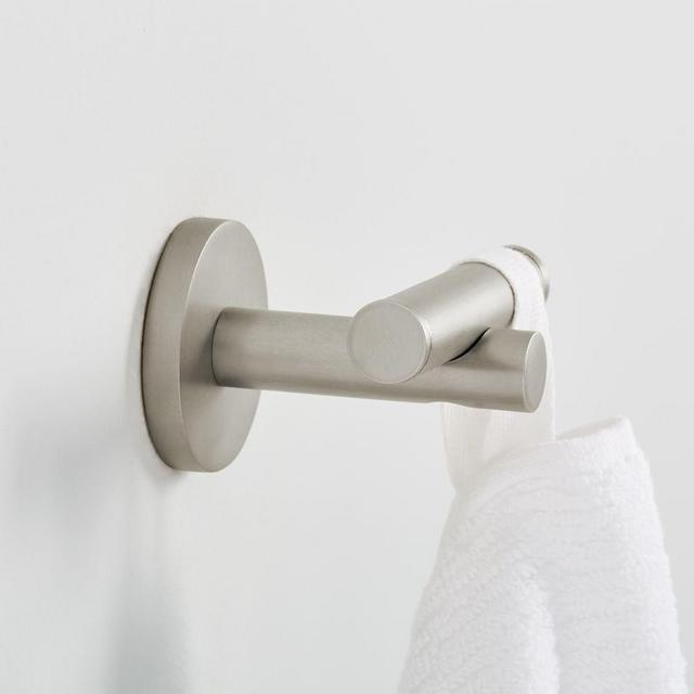 Modern Overhang Bathroom Collection, Towel Hook, Brushed Nickel