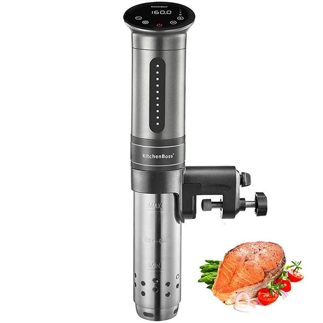 Sous Vide Cooker,1100 Watt IPX7 Waterproof,Sous Vide Machine, with Accurate Temperature Control Digital Display, Includes 10pcs Vacuum Sealer Bags,by KitchenBoss