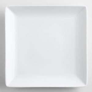 White Square Dinner Plates, set of 4