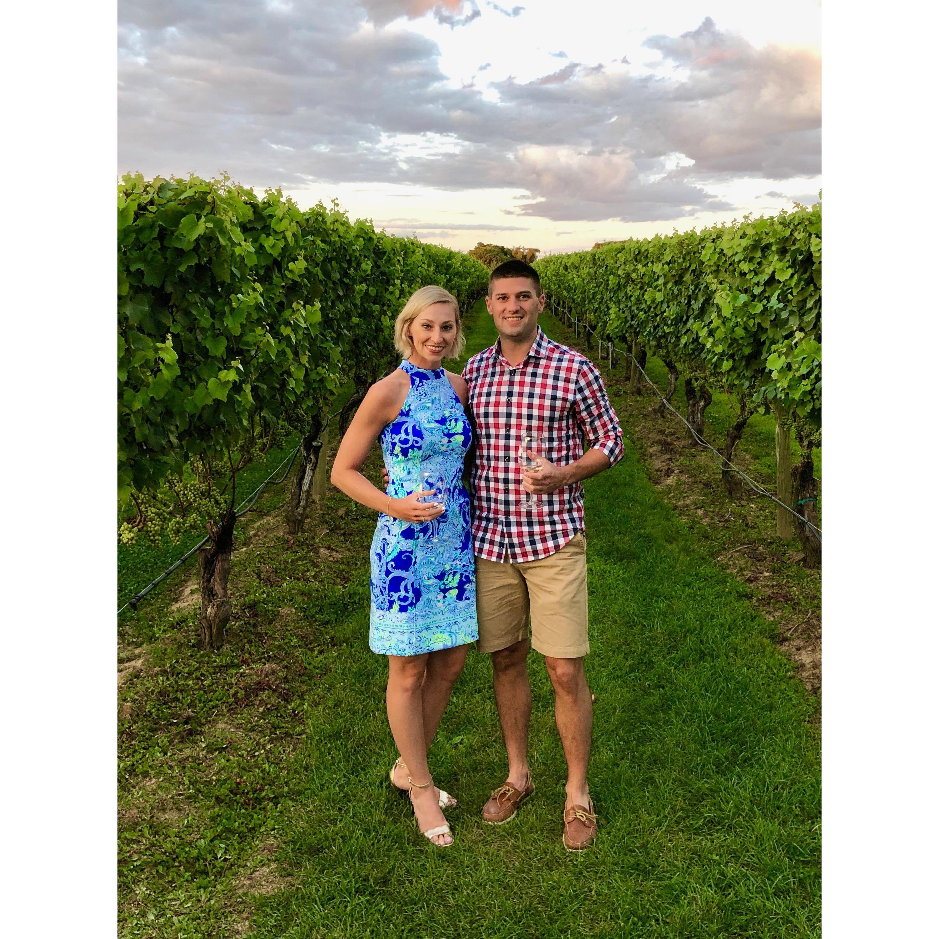 On the vineyard at Wolffer Estate in East Hampton