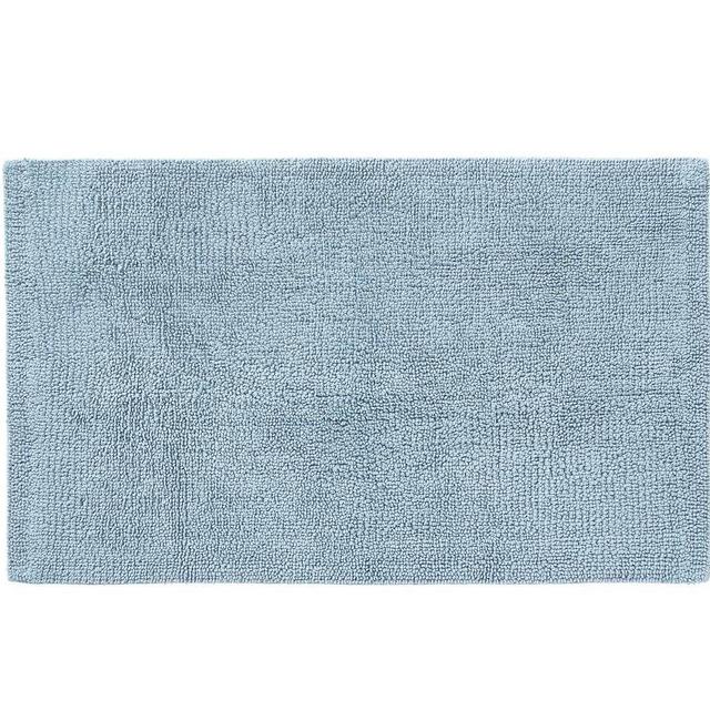 Light Blue Classic Organic Loop Bath Mat, 21x34"