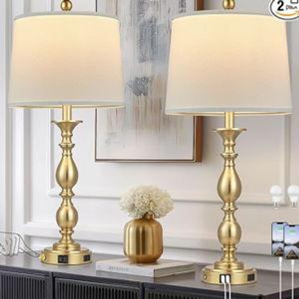 Gold Nightstand Lamps