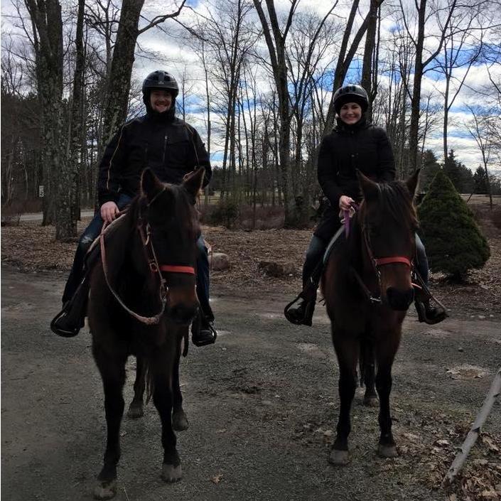Dylan indulging Ann on a trail ride. Poconos 2017