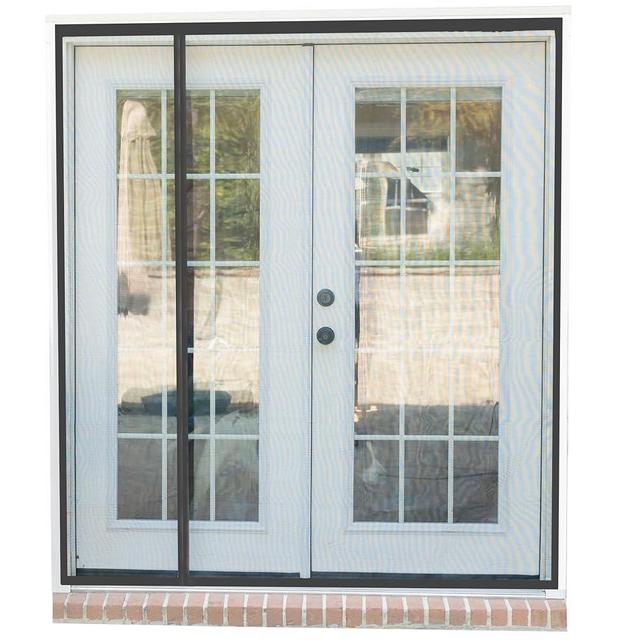 Fenestrelle Magnetic Screen Door for French & Sliding Door, Large Pet & Kids, Keep Bugs Out, Heavy Fiberglass Mesh, Self Closing Continuous Magnetic Seal (Fits Door Size 70"x80", Black Trim)