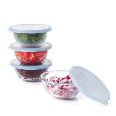 OXO Good Grips® 8-Piece Clear Glass Mixing Bowl with Lids Set