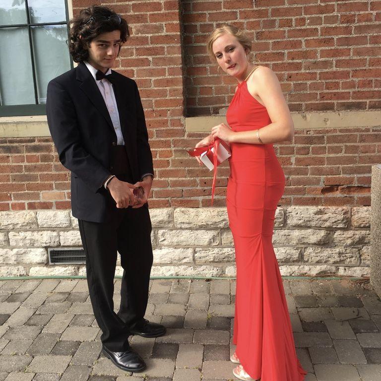 Liv's senior prom, we look so nervous!