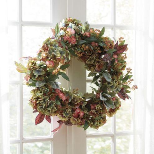 Faux Floral Hydrangea Wreath