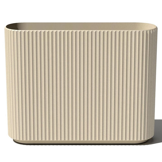 Veradek Demi Series Span Planter for Front Porch, Patio, Backyard | Durable Plastic-Stone Composite Material | Modern Décor for Shrubs, Flowers