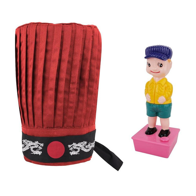 AzonAqua Red Hibachi Chef Tall Hat with Headband and Wee Wee Squirting Boy