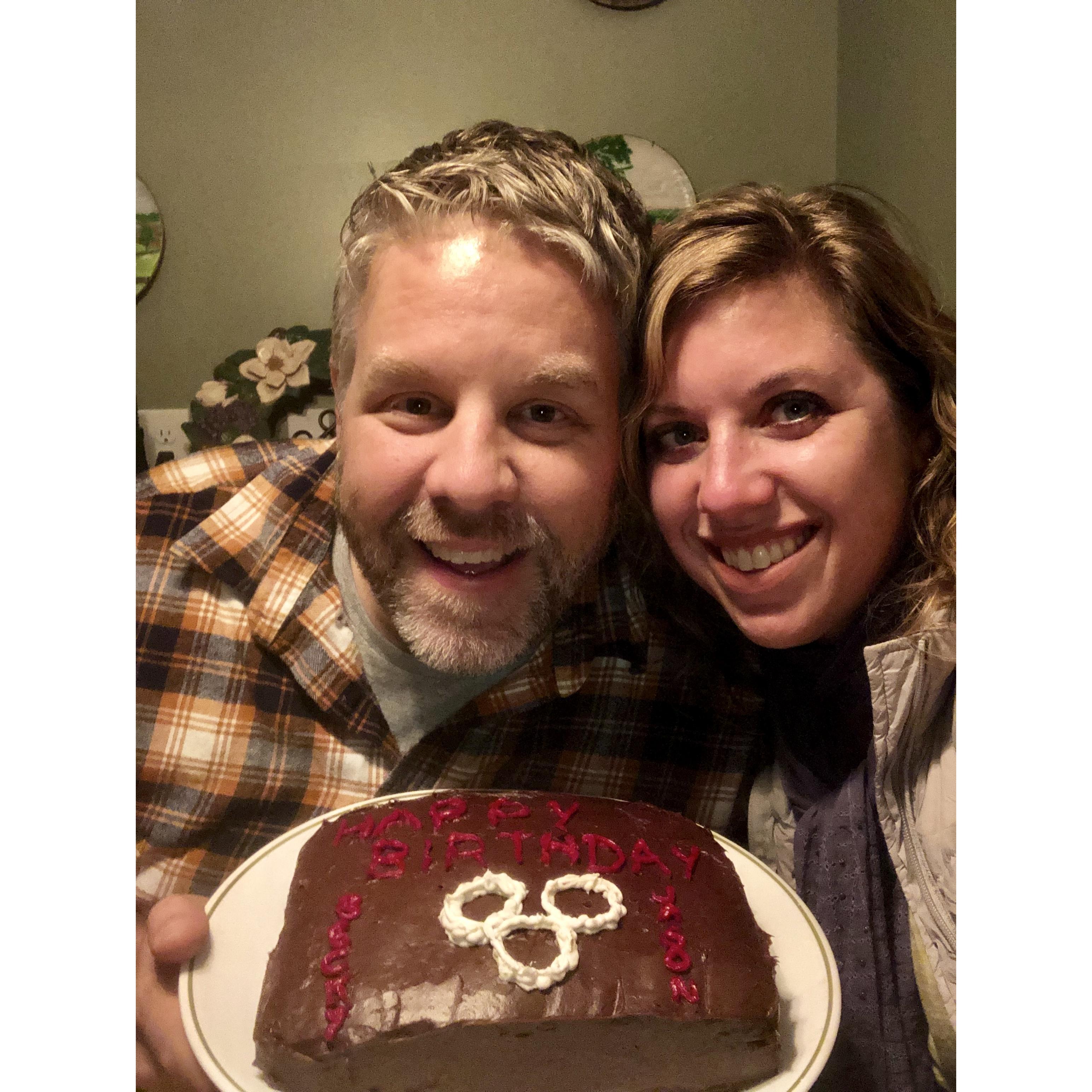 We celebrate our birthdays together!
Becky: 26 Aug
Jason: 29 Aug