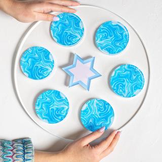 Passover Swirl Acrylic Seder Plate