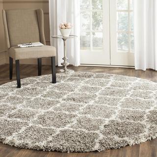 Hudson Floral Round Shag Rug