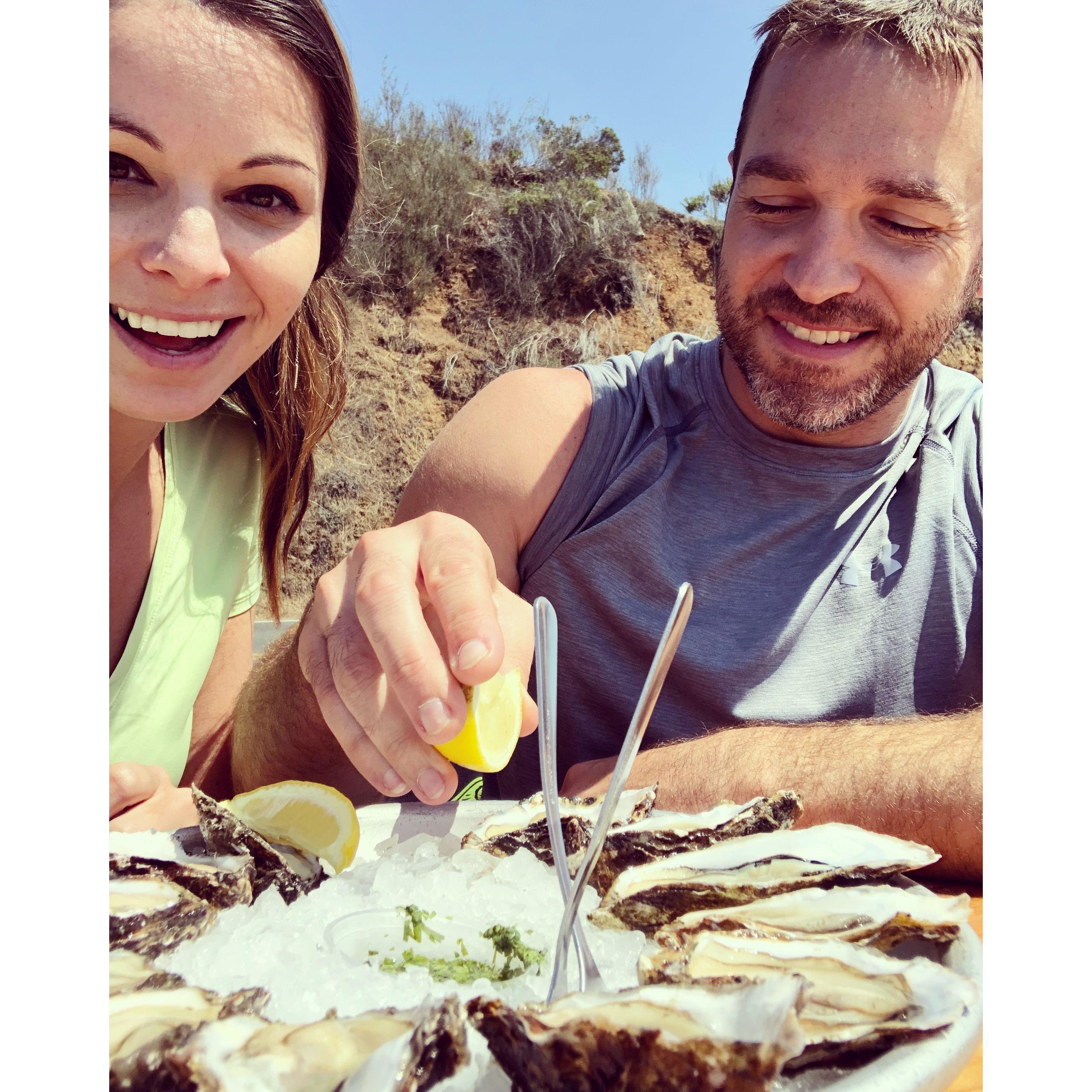 These were the freshest, most delicious oysters we have ever had! Tomales Bay, CA