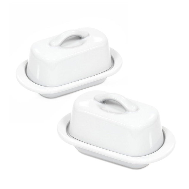 Chantal Mini Butter Dish Set of 2 (White)