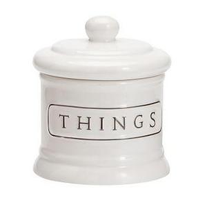 Ceramic Text Canister, Small