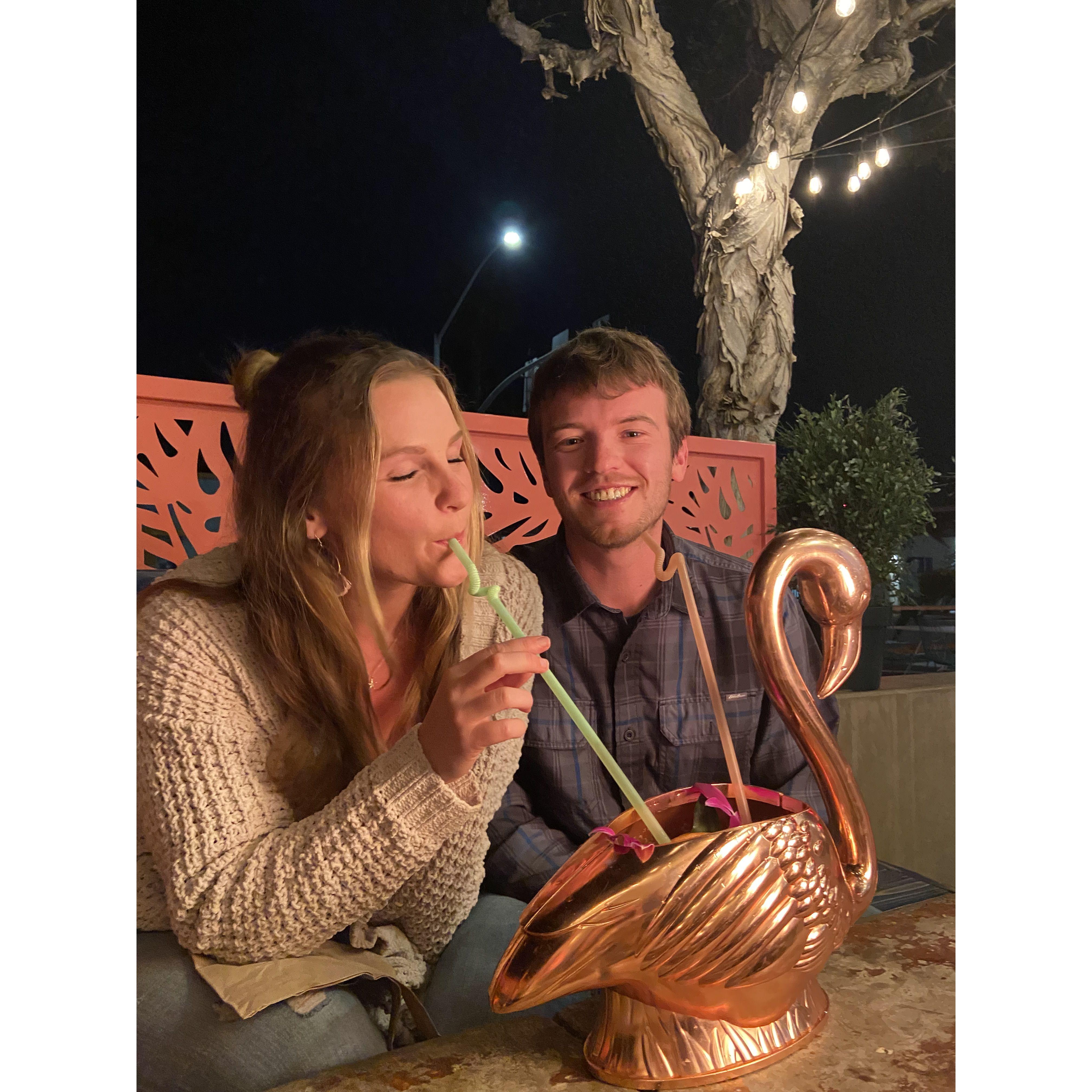 One of our many nights out in San Diego