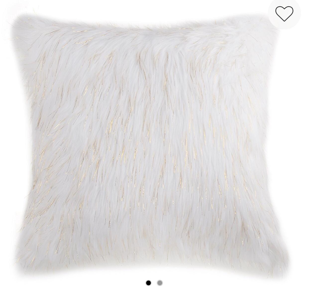 Flokati Faux Fur 26-Inch Square Throw Pillow in Sand