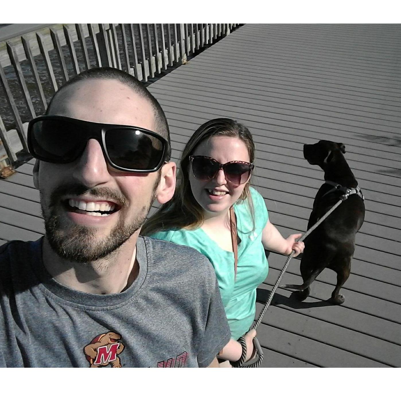 On a fun walk with Puppers