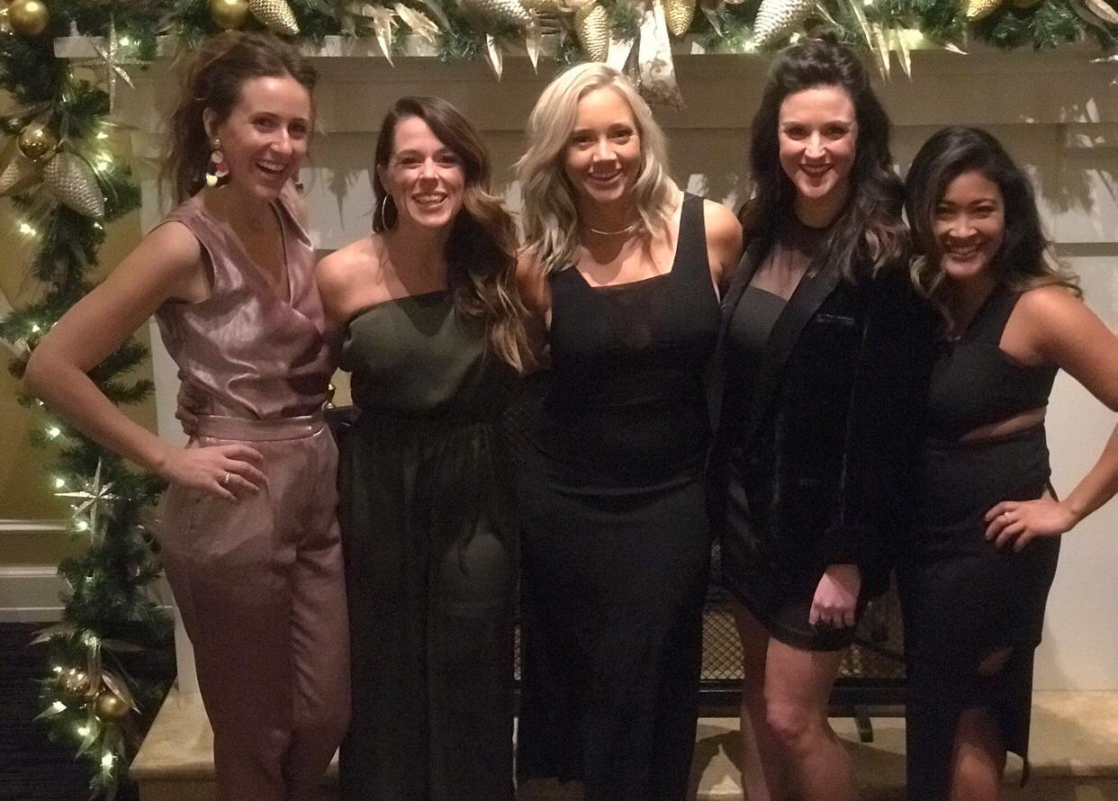 skullcandy holiday party with Bull, Kat, Natalie and Janice