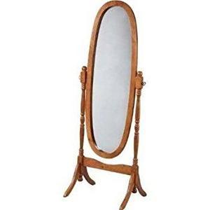Legacy Decor Swivel Full Length Wood Cheval Floor Mirror, Oak New