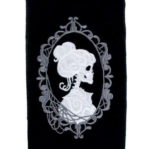 Haunted Mansion Hers Skeleton Halloween Hand Towel Kitchen and Bath Gothic Home Decor