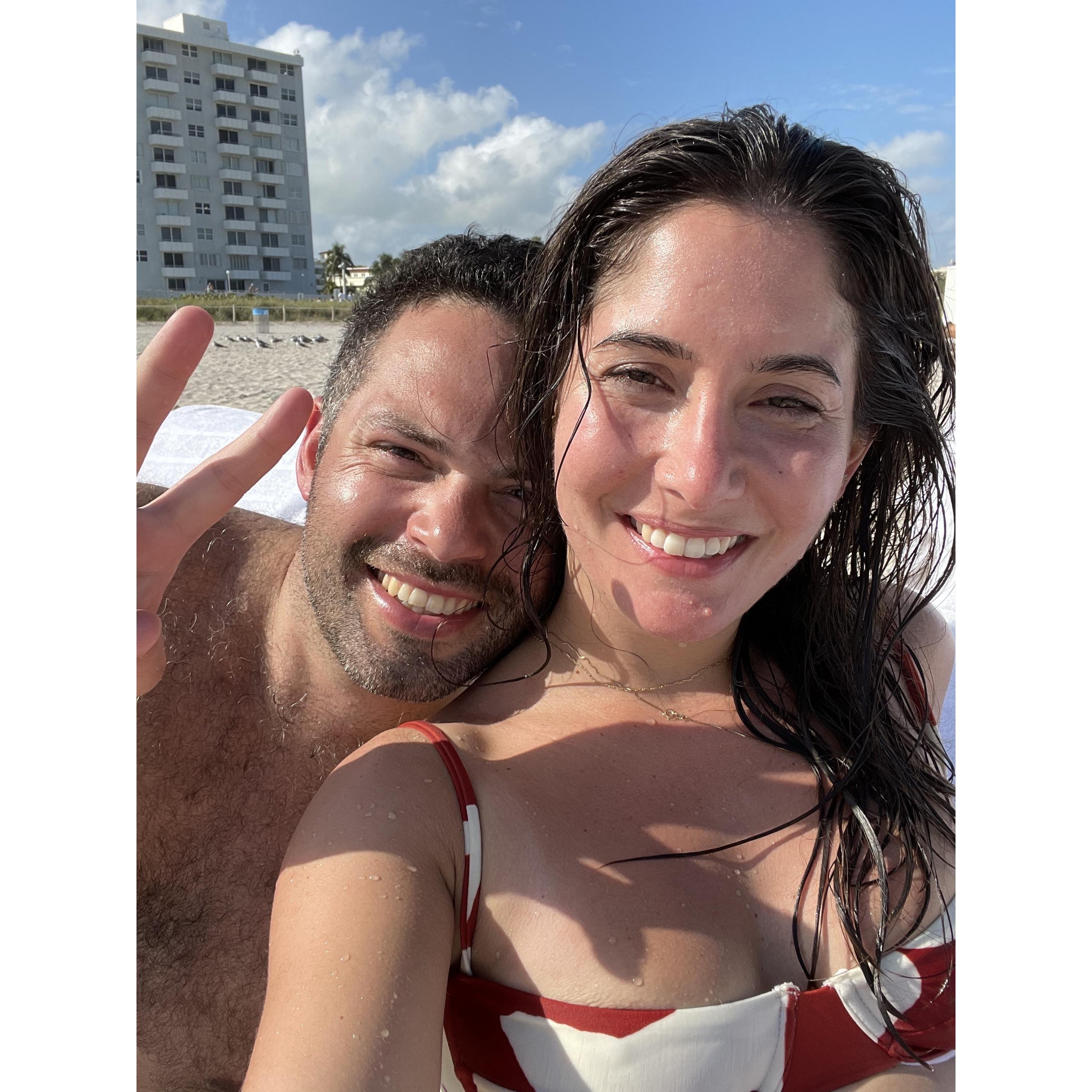 Our first photo together. Can you guess where and when?